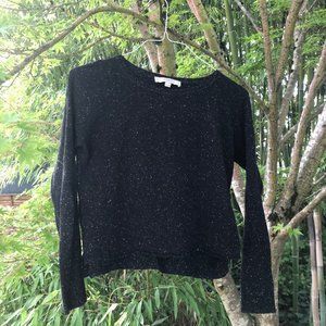 Loft "galaxy" black and white speckled sweater